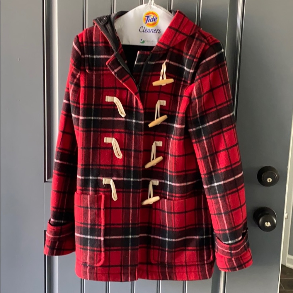 Gap plaid pea coat